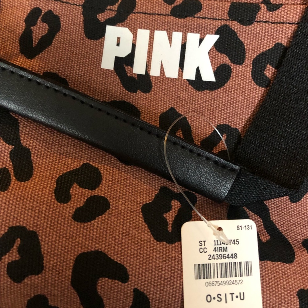 Victoria Secret Pink animal print travel tote bag